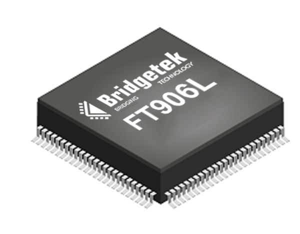 Bridgetek, 32 bit FT32, FT906 Microcontroller, 100 MHz, 256kB FLASH, 80-Pin LQFP