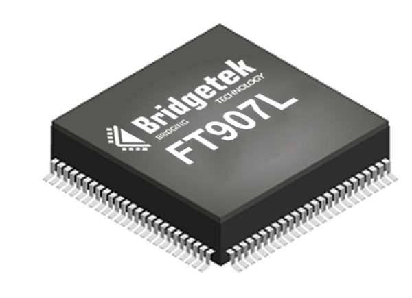 Bridgetek FT907L-C-T, 32 bit FT32, FT907 Microcontroller, 100 MHz, 256kB FLASH, 80-Pin LQFP