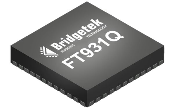 Bridgetek FT931Q-T, 32 bit FT32B, FT90x Microcontroller, 100 MHz, 128kB FLASH, 56-Pin QFN