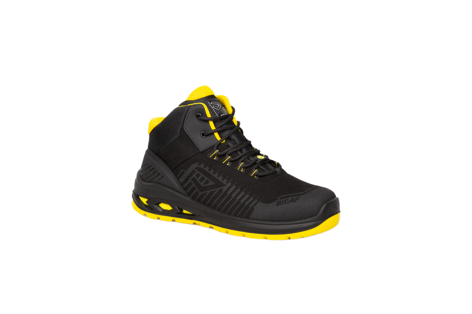 Bicap AIKIDO MID ESD Unisex Black Aluminium Safety Shoes, UK 7, EU 41