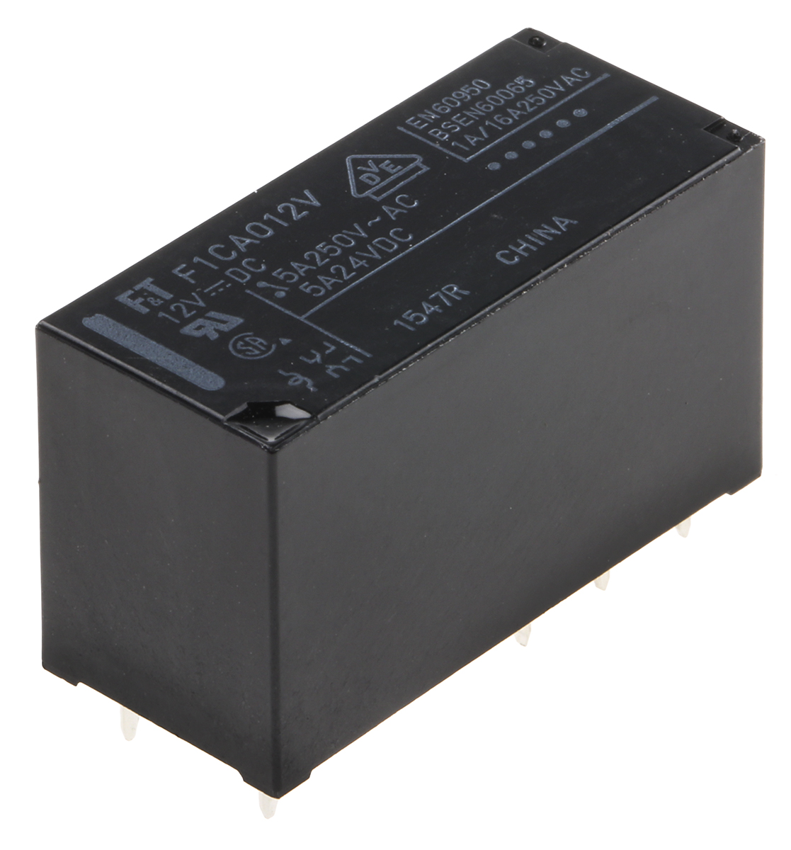 Fujitsu PCB Power Relay, 12V dc Coil, 5A Switching Current, DPDT