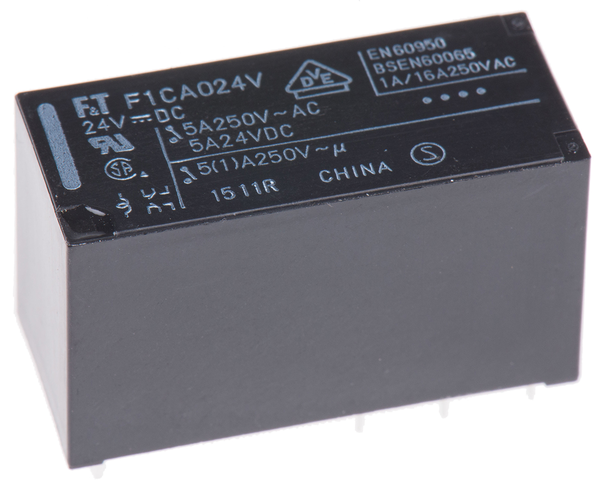 Fujitsu PCB Power Relay, 24V dc Coil, 5A Switching Current, DPDT