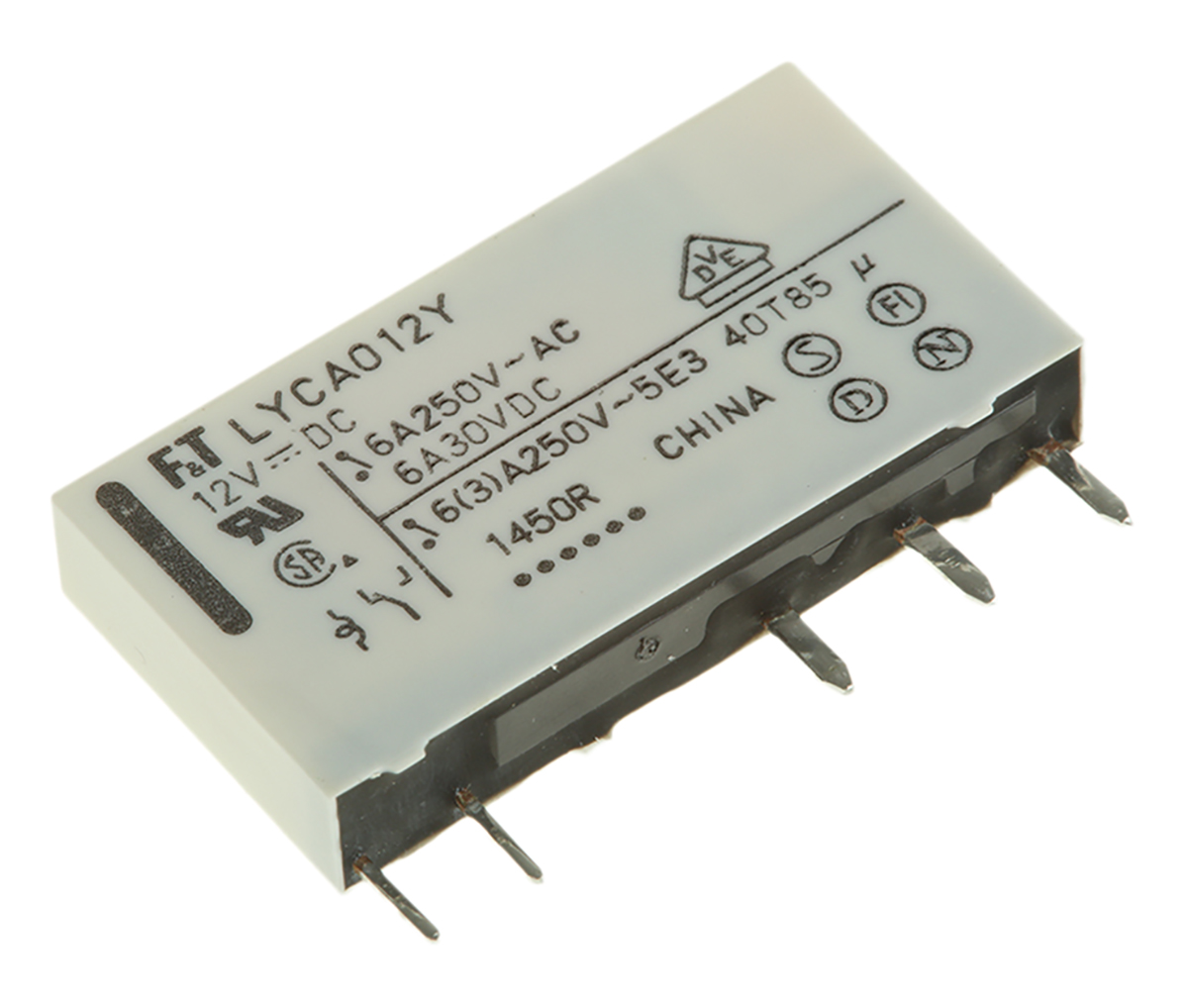 Fujitsu PCB Power Relay, 12V dc Coil, 6A Switching Current, SPDT