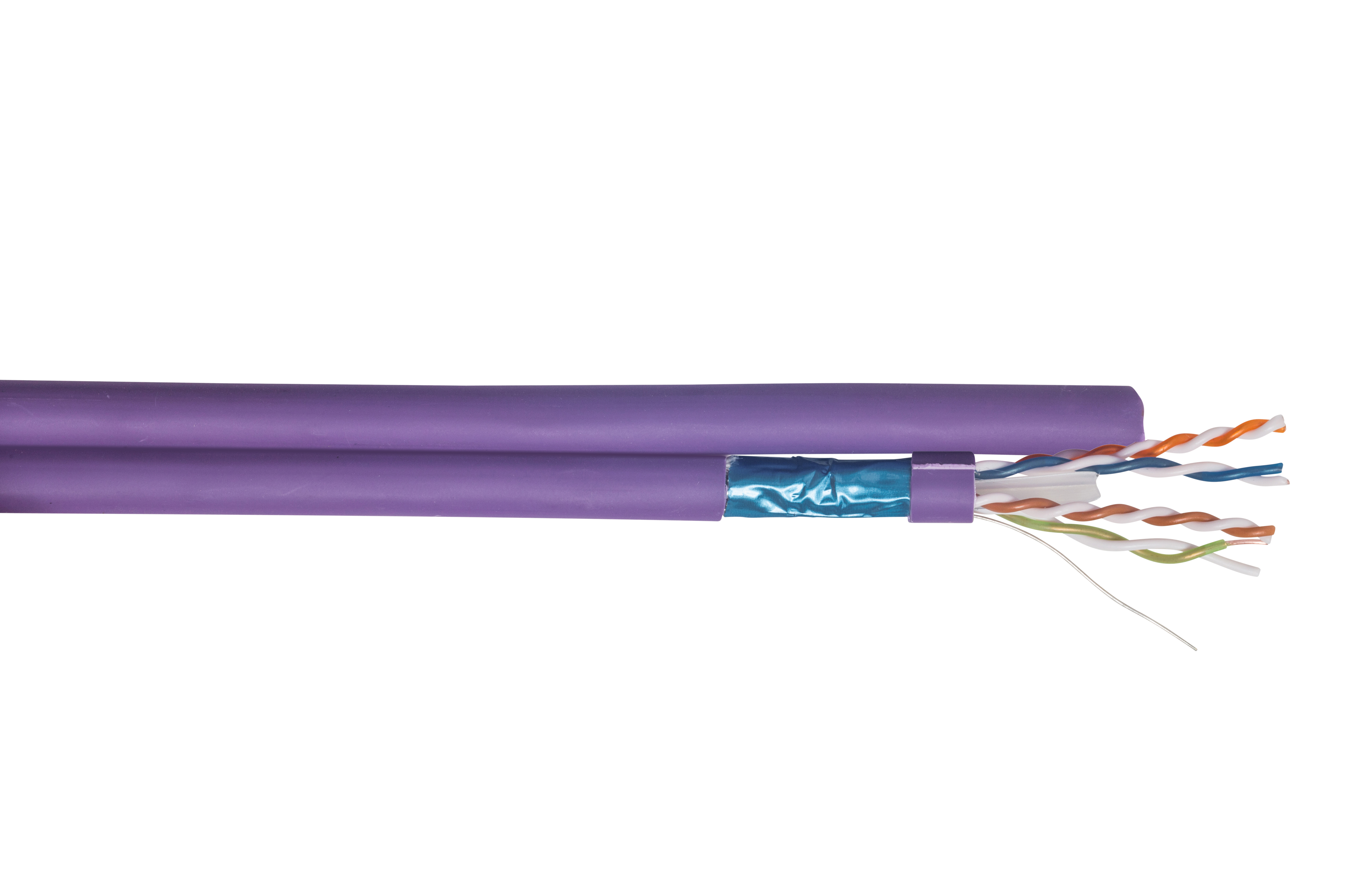 CAE Multimedia Connect MMC, 500 m Cat6a Ethernet Cable, Purple, Shielded Screened Low Smoke Zero Halogen Sheath