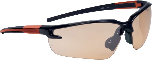 Delta Plus FUJI2 Safety Glasses, Anti-Fog Coating, Anti-Scratch, Orange Polycarbonate Lens, Polycarbonate