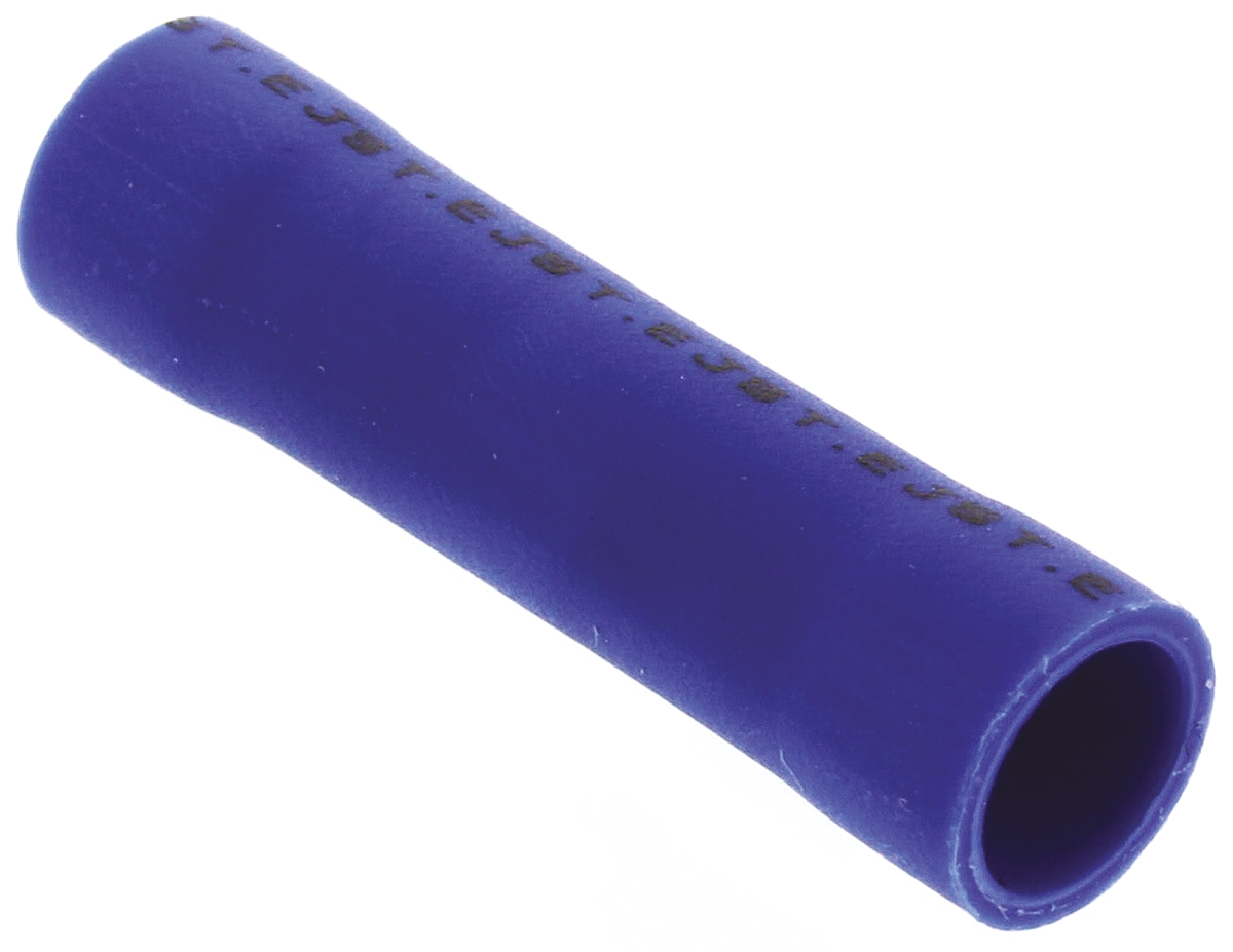 JST, FVC Butt Splice Connector, Blue, Insulated