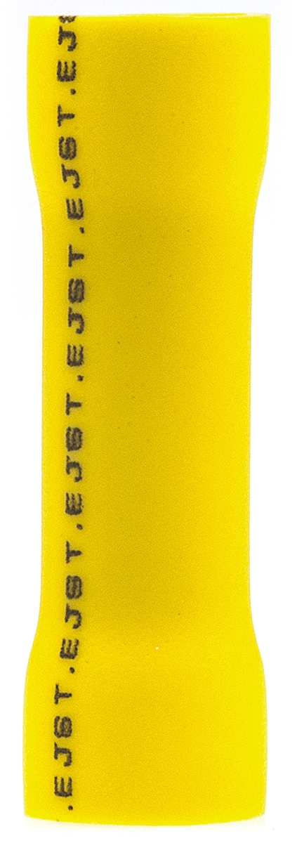 fvc-55lf JST, FVC Butt Splice Connector, Yellow, Insulated 12 → 10 AWG