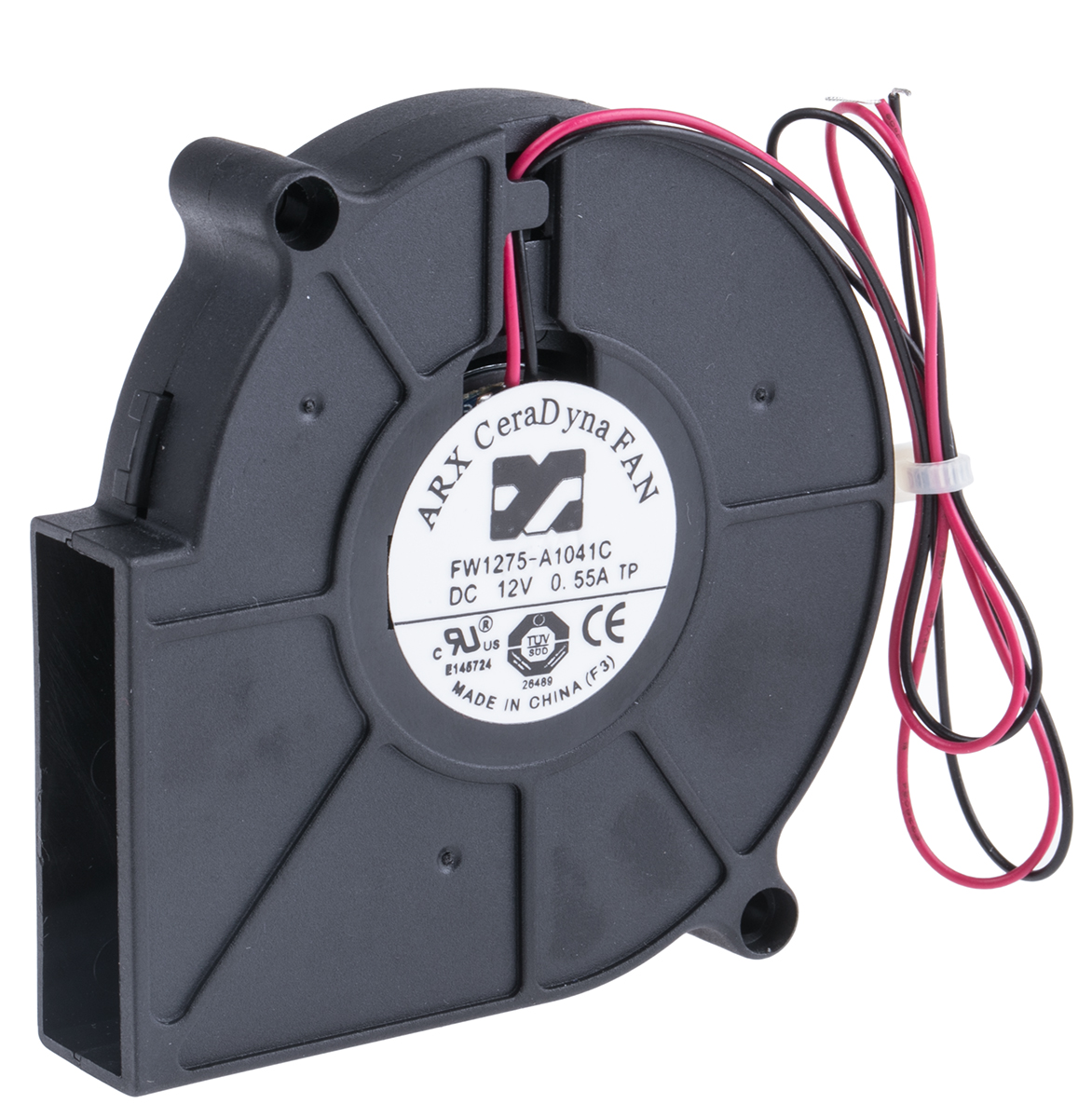 ARX CeraDyna Series Blower Centrifugal Fan, 12V dc, 16.58 m³/h, DC Operation 75 mm x 15mm x 15 mm