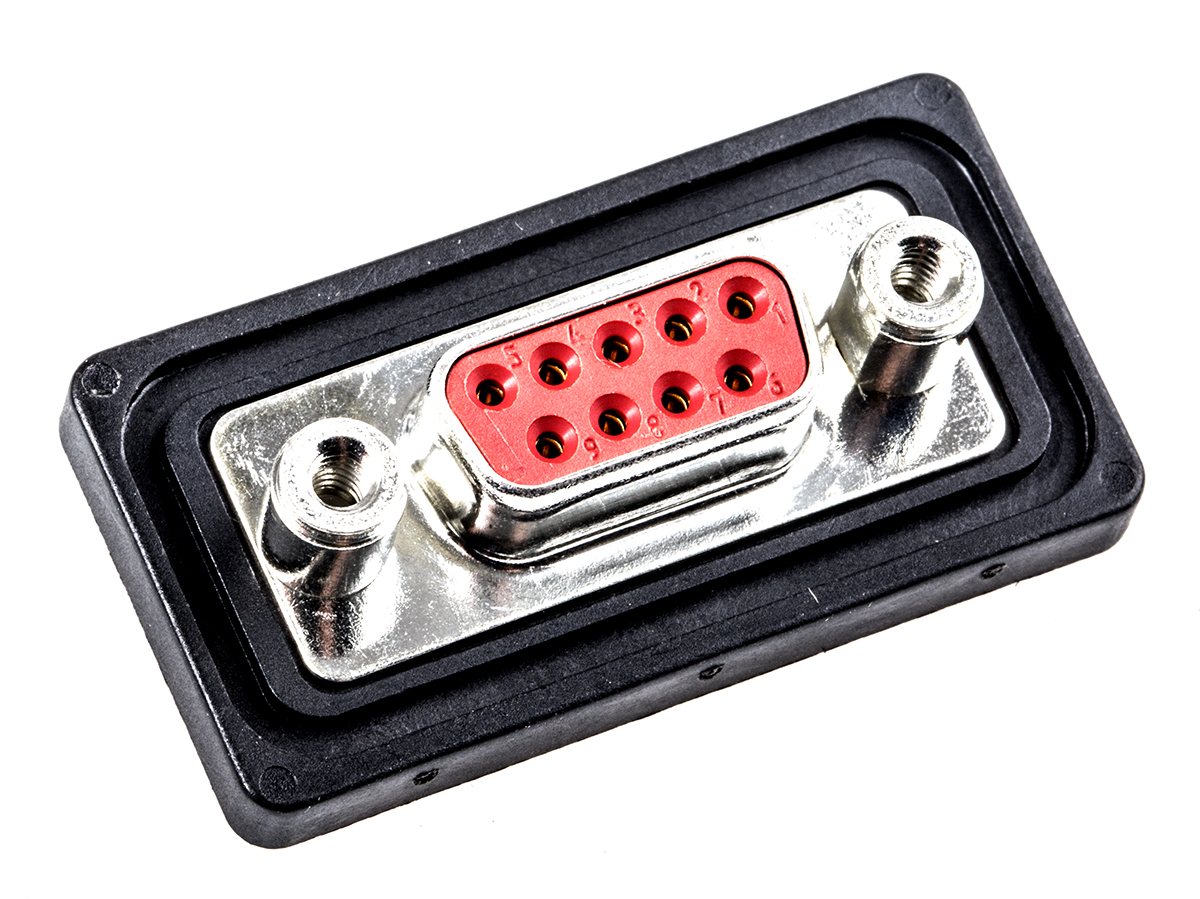 FCT from Molex 173110 9 Way Straight 2.84 mm Pitch Panel Mount D-Sub Connector, with #4-40 UNC Connector Female