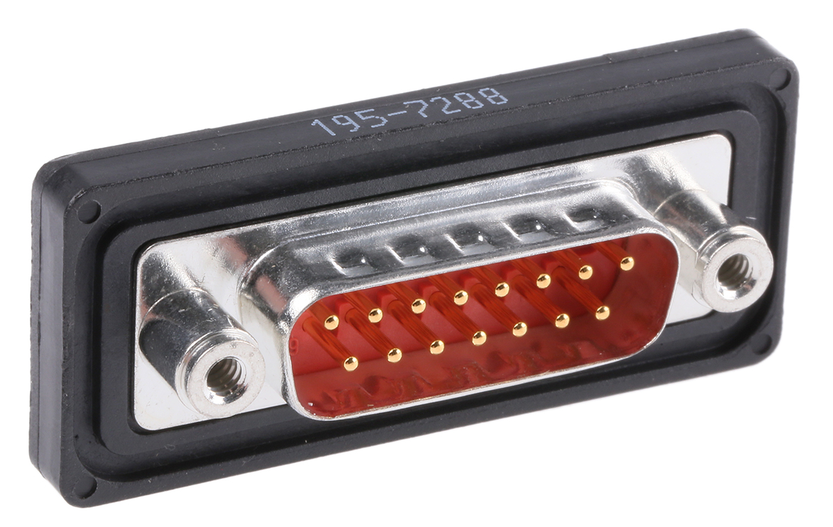FCT from Molex FWD 15 Way Straight Panel Mount D-Sub Connector Male