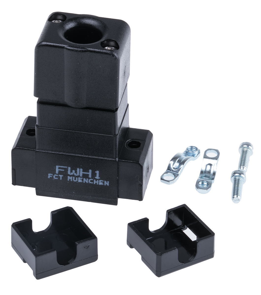 FCT from Molex FWH Series ABS Straight D-Sub Backshell, 9 Way Strain Relief