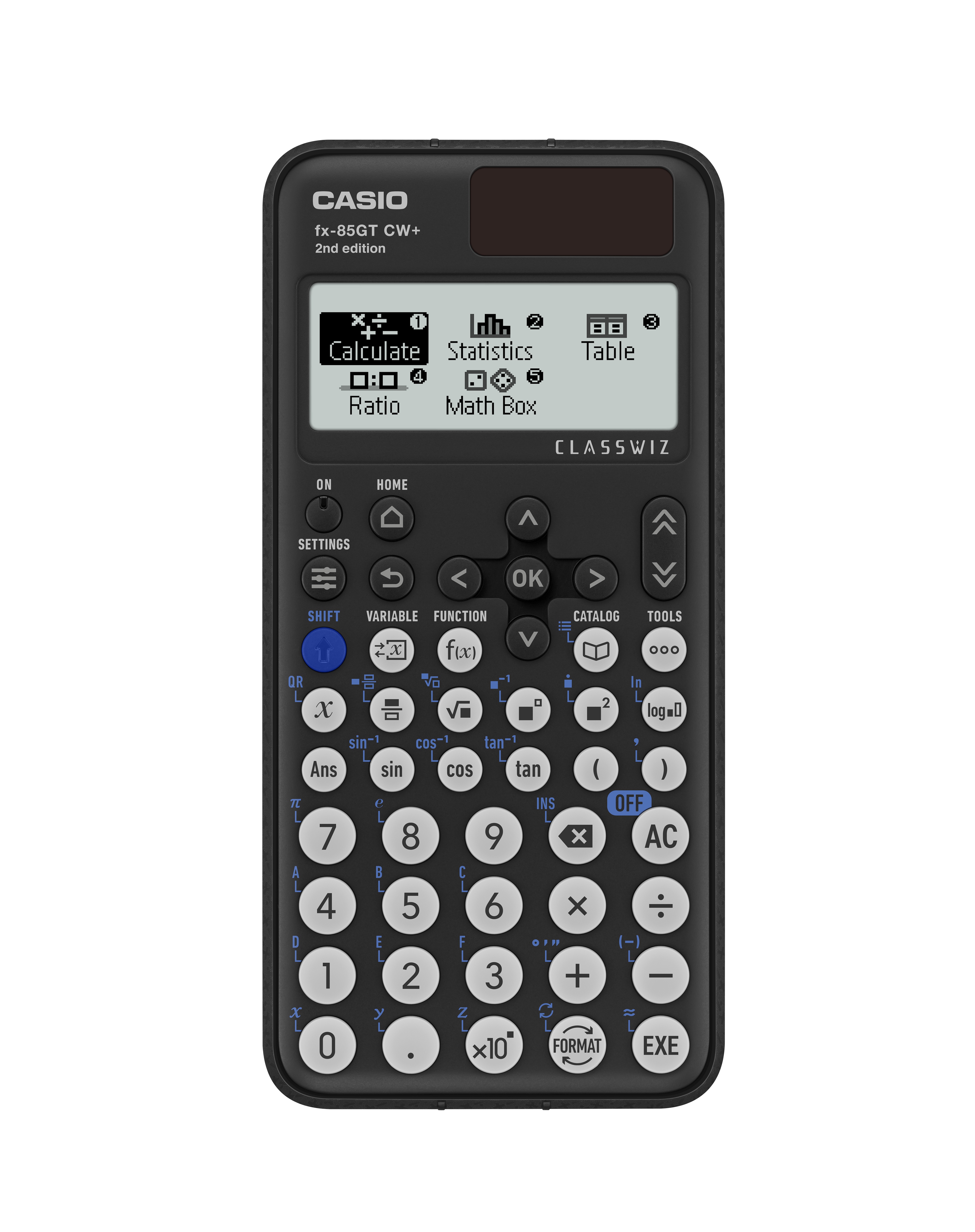 Casio fx-85GT CW+ Battery, Solar Power Supply Powered Scientific Calculator