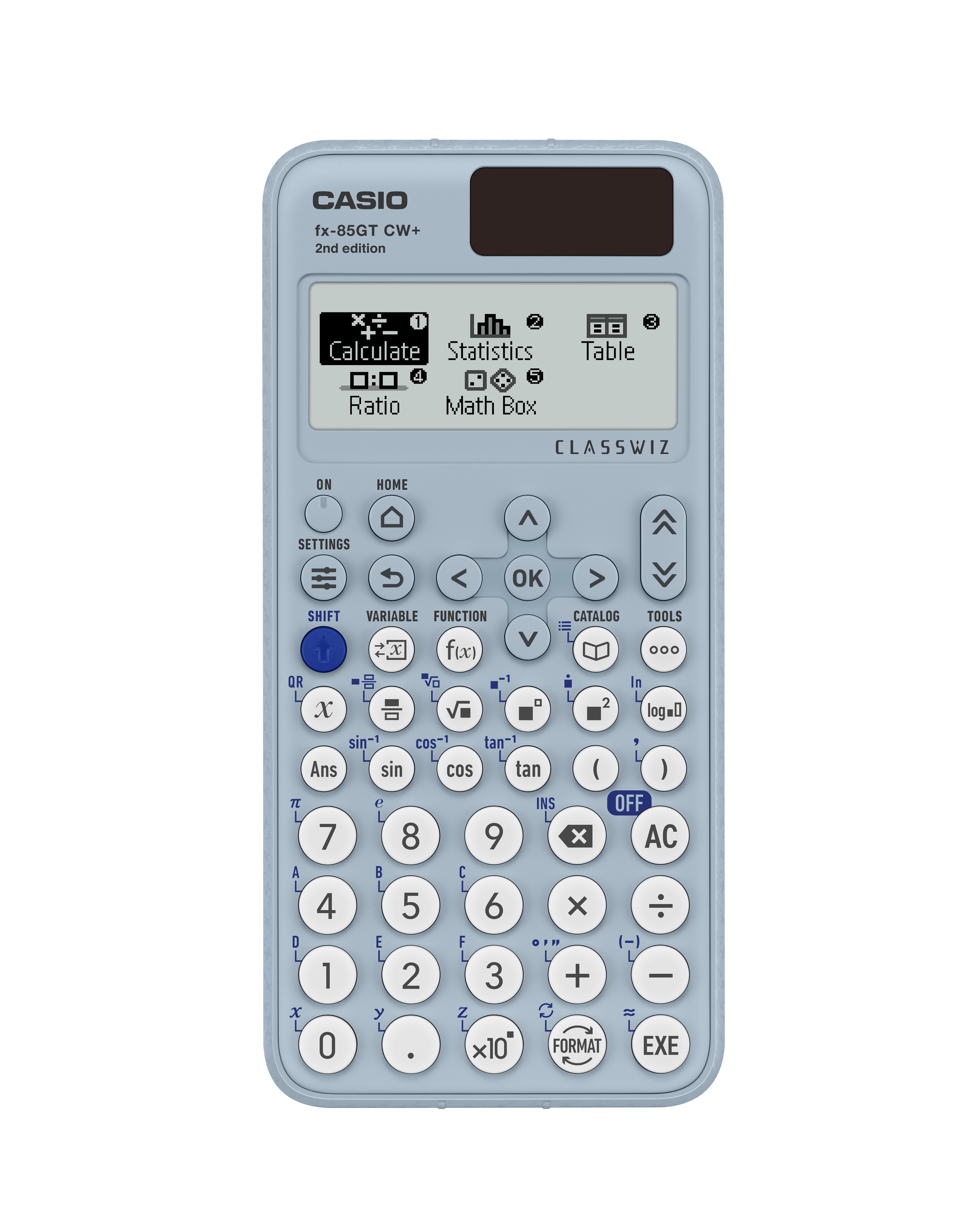 Casio fx-85GT CW+ Battery, Solar Power Supply Powered Scientific Calculator