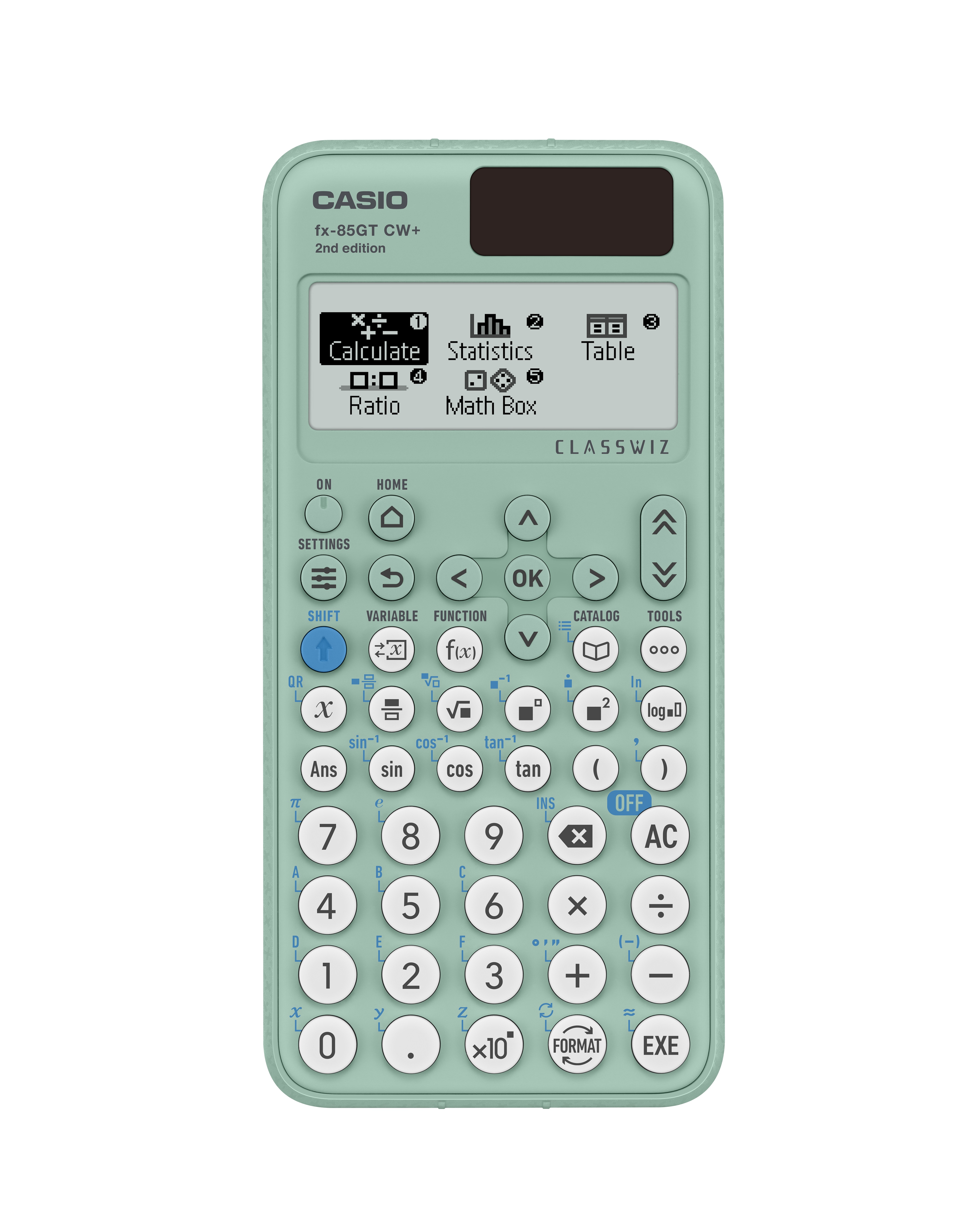 Casio fx-85GT CW+ Battery, Solar Power Supply Powered Scientific Calculator