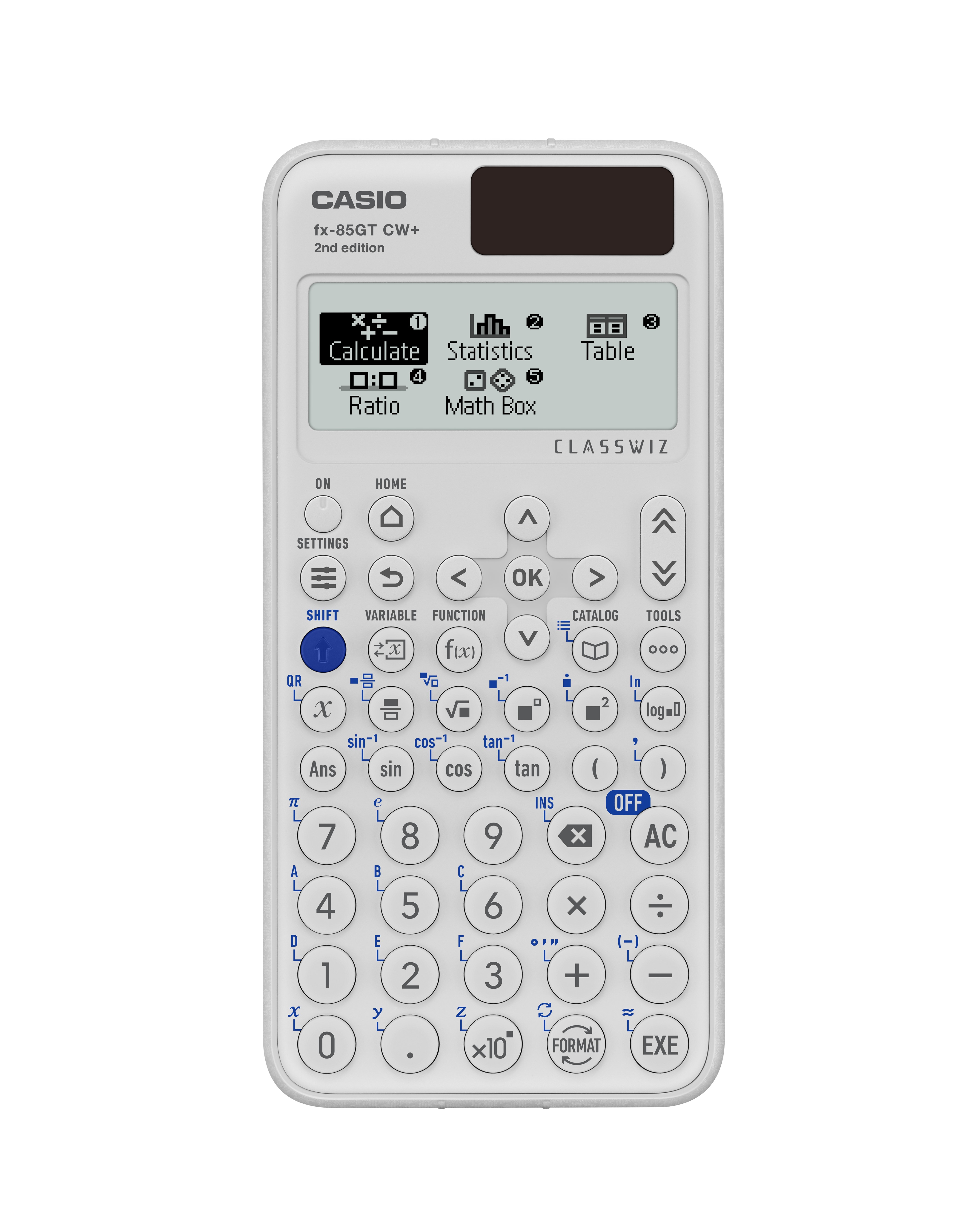 Casio fx-85GT CW+ Battery, Solar Power Supply Powered Scientific Calculator