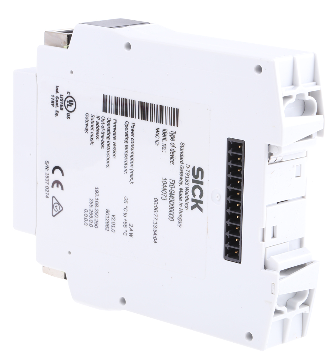 fx0-gmod00000 SICK FX0 Series Safety Controller, 1 Inputs, 2 Outputs, 24V dc