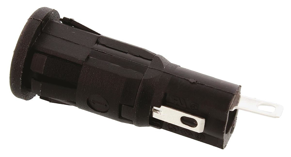 Bulgin 10A Panel Mount Fuse Holder, 1P-Pole for 5 x 20 mm, 250V ac