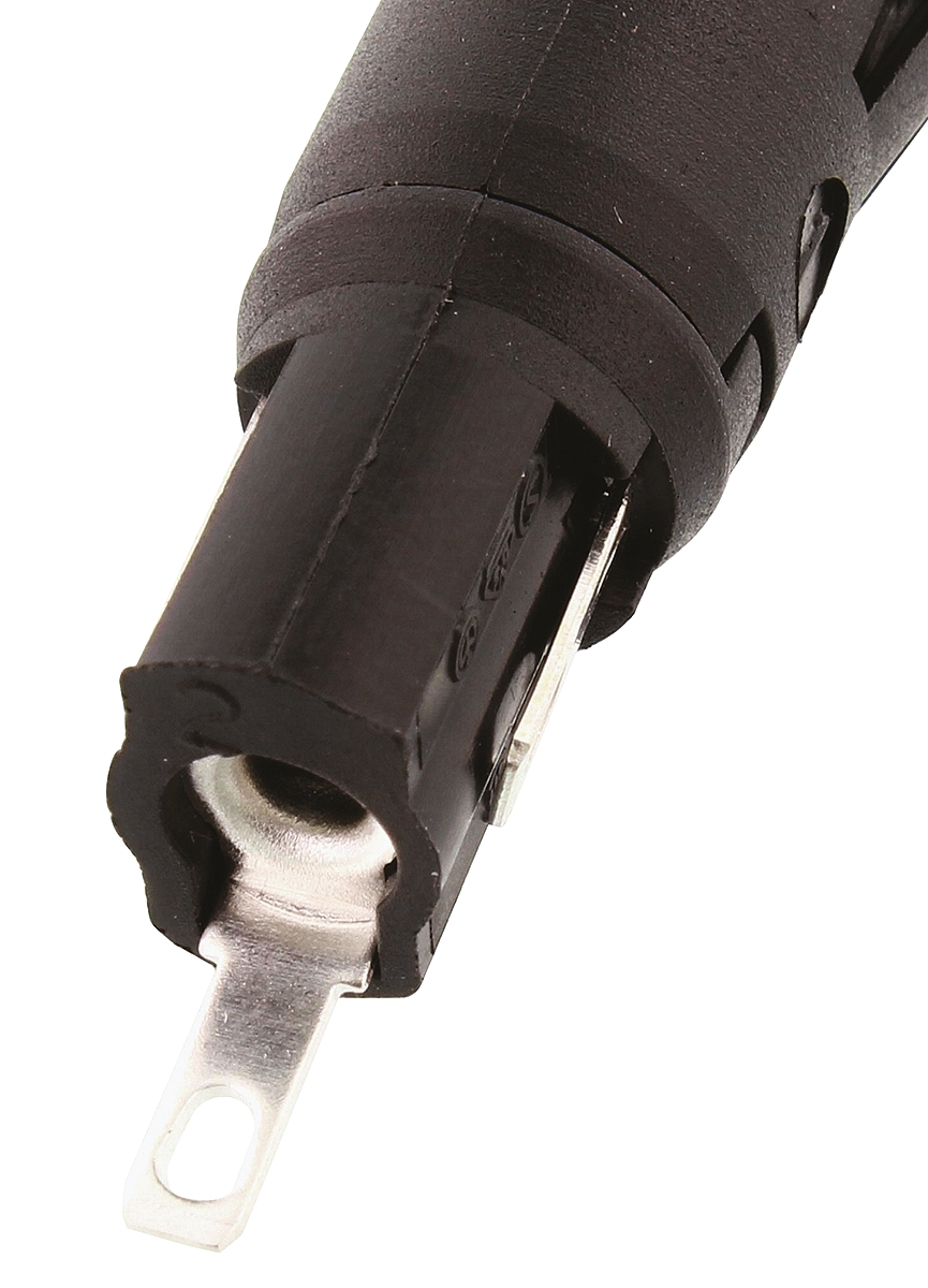 fx04581 Bulgin 10A Panel Mount Fuse Holder, 1P-Pole for 5 x 20 mm, 250V ac
