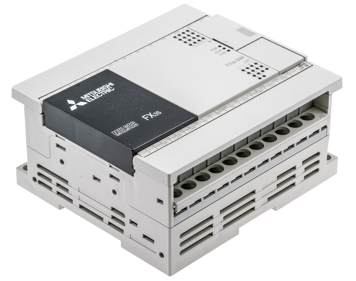 fx3s-30mr-ds Mitsubishi Electric FX3S Series PLC CPU, Relay Output, 16-Input, Sink Input