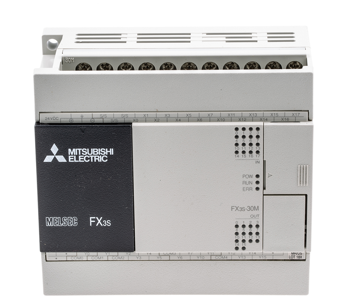 fx3s-30mr-ds Mitsubishi Electric FX3S Series PLC CPU, Relay Output, 16-Input, Sink Input