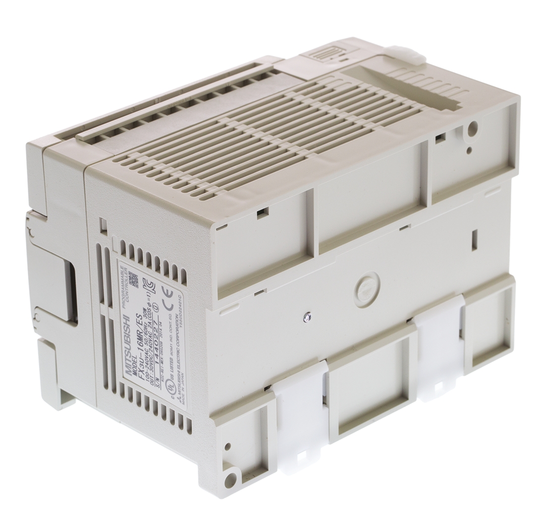 fx3u-16mres Mitsubishi Electric FX3U Series Logic Module, Relay Output, 8-Input, Sink Input