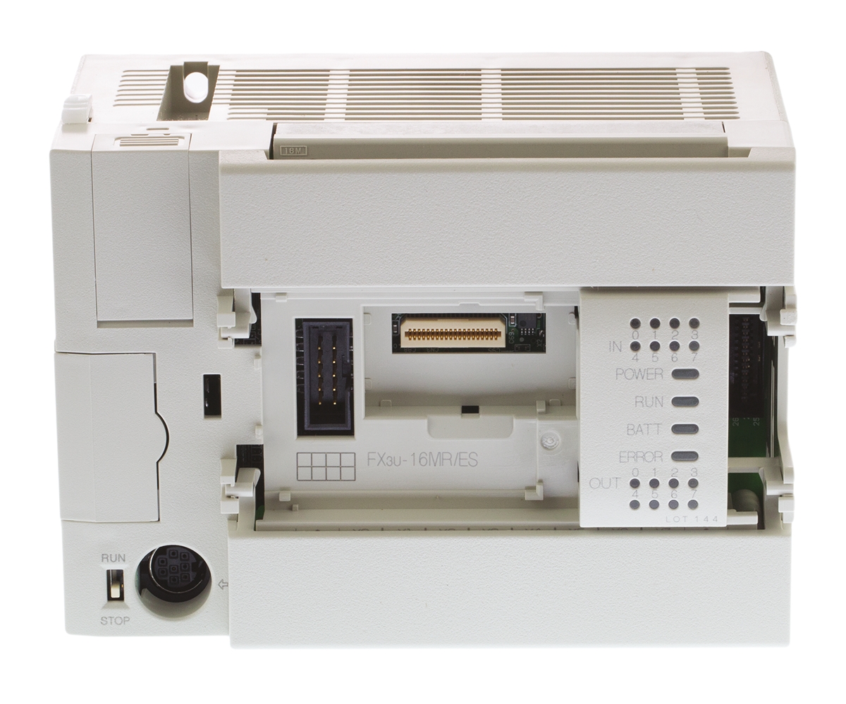fx3u-16mres Mitsubishi Electric FX3U Series Logic Module, Relay Output, 8-Input, Sink Input