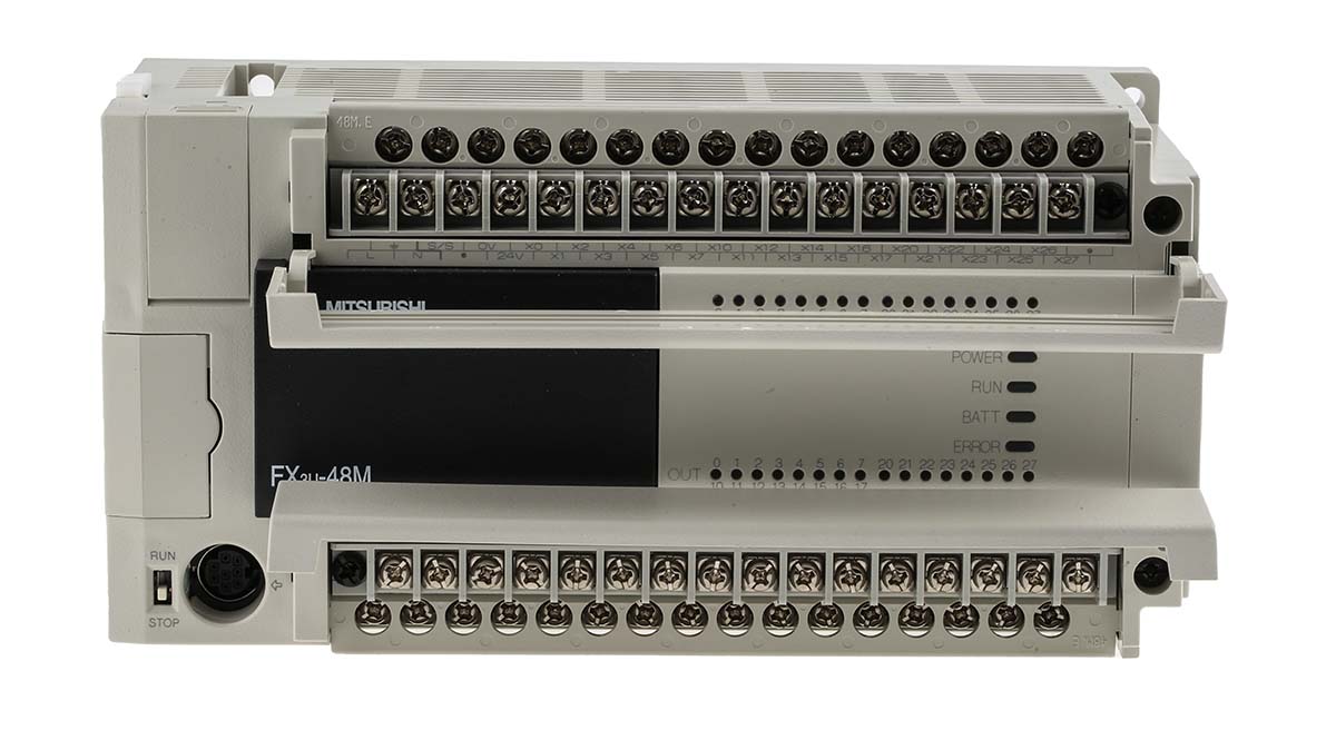 fx3u-48mres Mitsubishi Electric FX3U Series Logic Module, Relay Output, 24-Input, Sink Input
