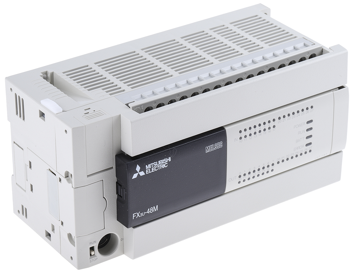 fx3u-48mtess Mitsubishi Electric FX3U Series Logic Module, Transistor Output, 24-Input, Sink Input