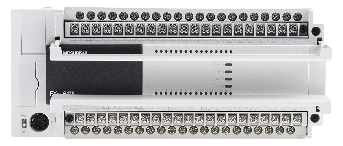 fx3u-64mres Mitsubishi Electric FX3U Series Logic Module, Relay Output, 32-Input, Sink Input