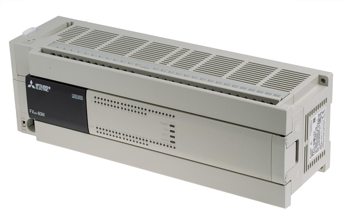 fx3u-80mres Mitsubishi Electric FX3U Series Logic Module, Relay Output, 40-Input, Sink Input