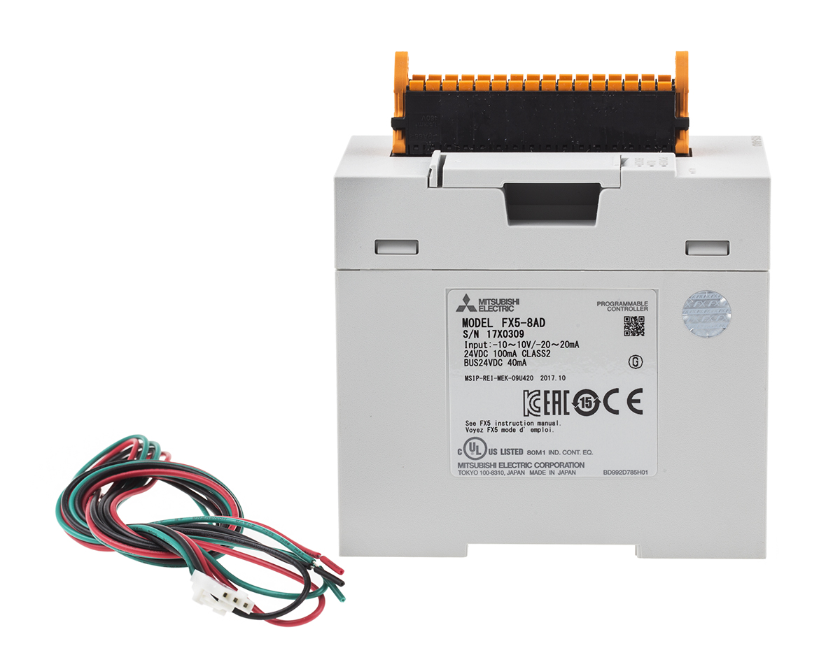 fx58ad Mitsubishi Electric Analogue Input Module Analogue Digital for use with FX5U CPU Module, FX5UC CPU Module