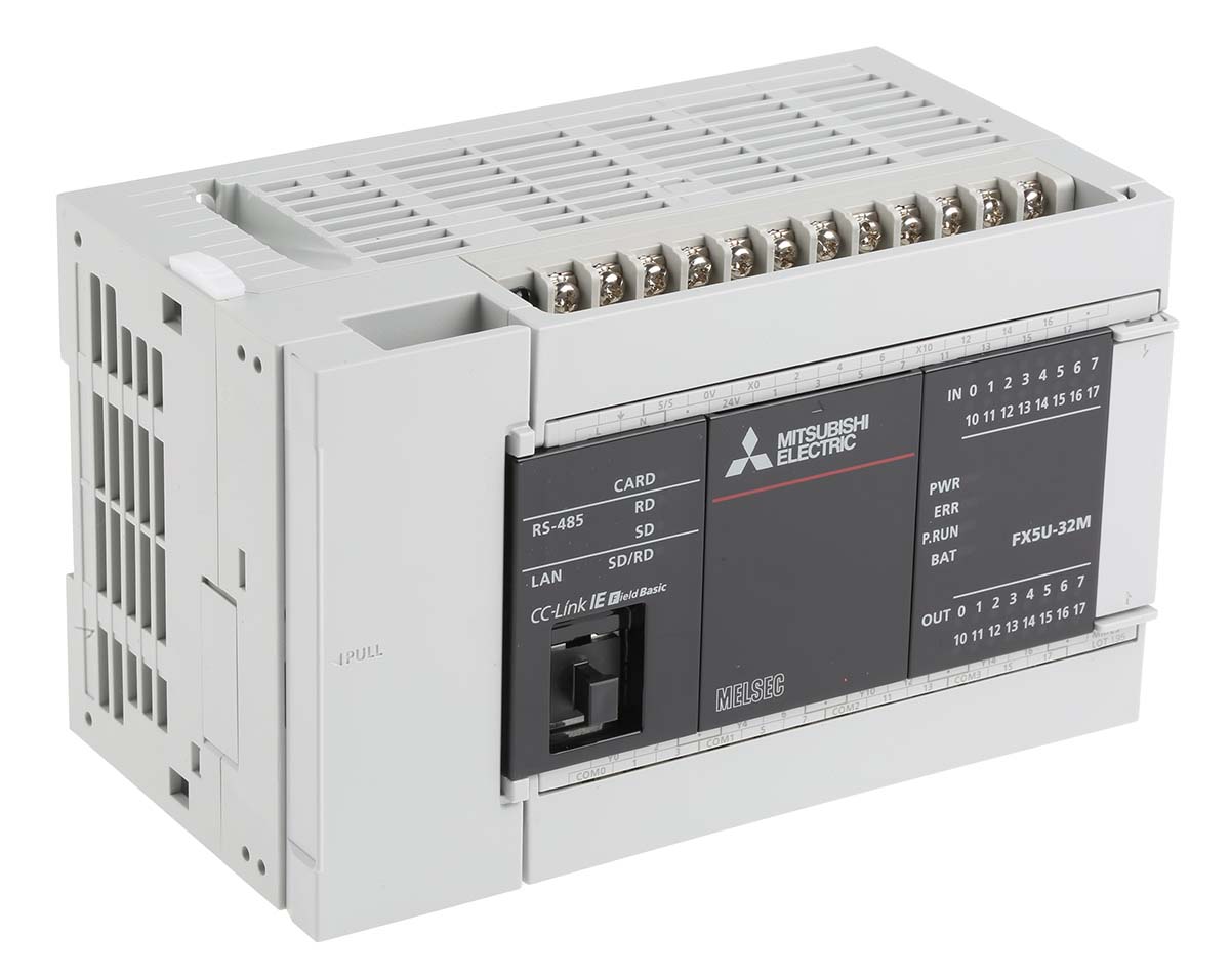 fx5u-32mres Mitsubishi Electric FX5U Series PLC CPU, Relay Output, 16-Input, Sink Input