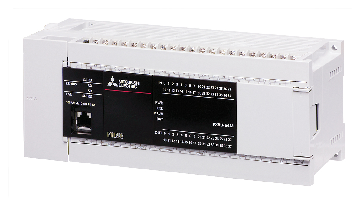 Mitsubishi Electric FX5U Series PLC CPU, Relay Output, 32-Input, Sink Input