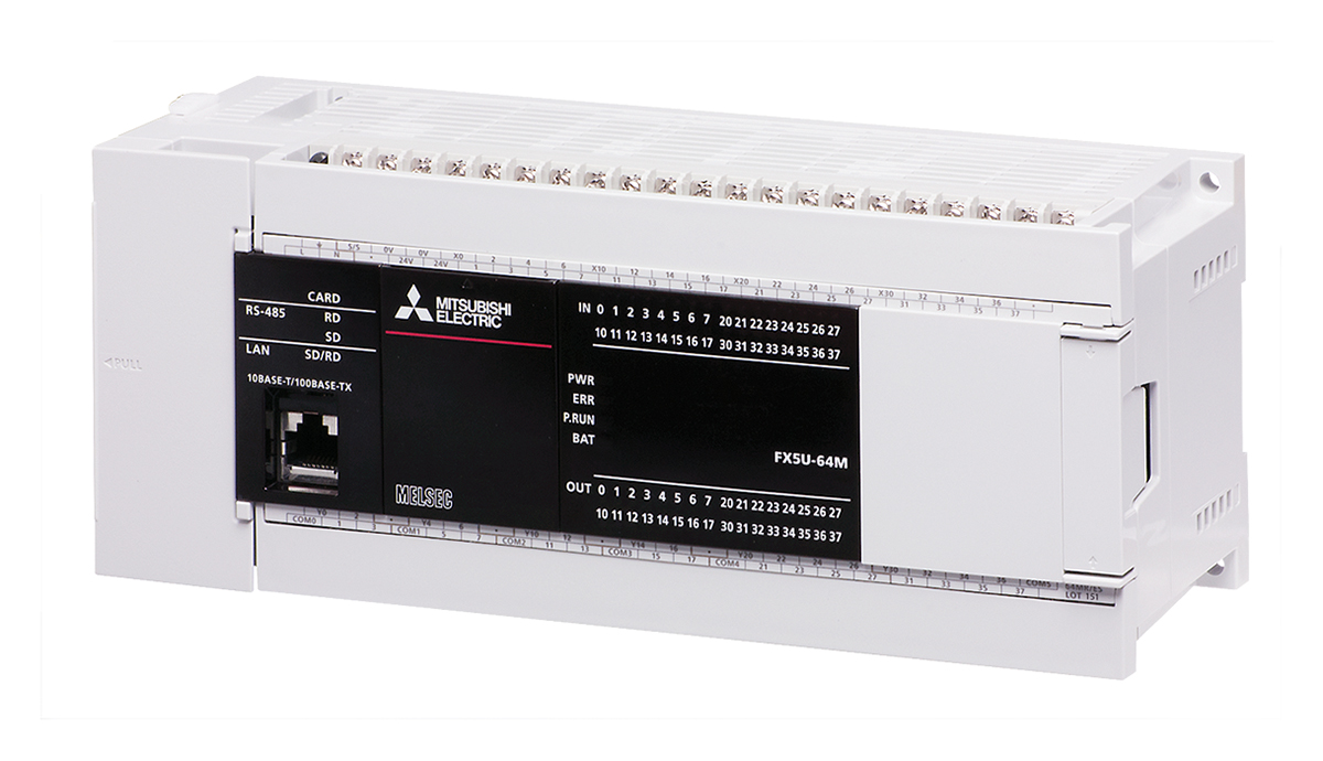 Mitsubishi Electric FX5U Series PLC CPU, Relay Output, 32-Input, Sink Input