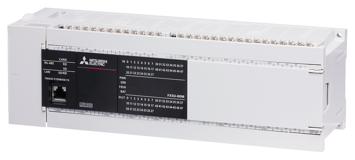 Mitsubishi Electric FX5U Series PLC CPU, Relay Output, 40-Input, Sink Input