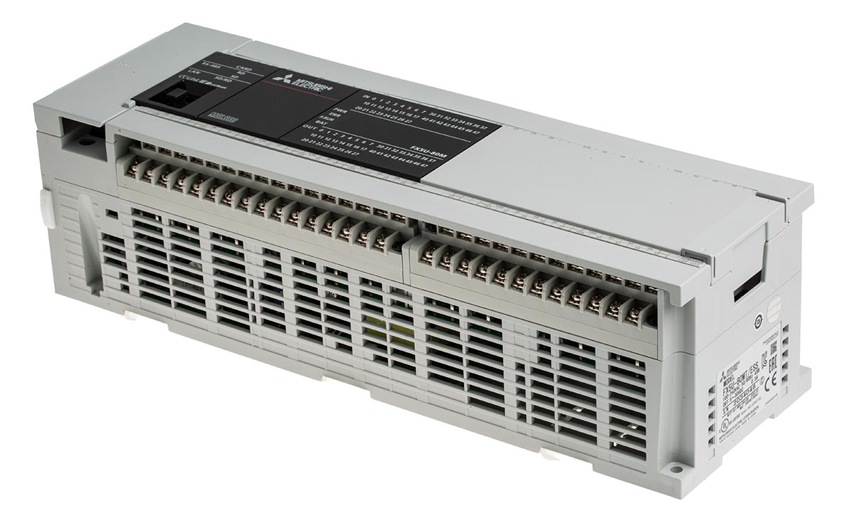 fx5u-80mtess Mitsubishi Electric FX5U Series PLC CPU, Relay Output, 40-Input, Sink Input