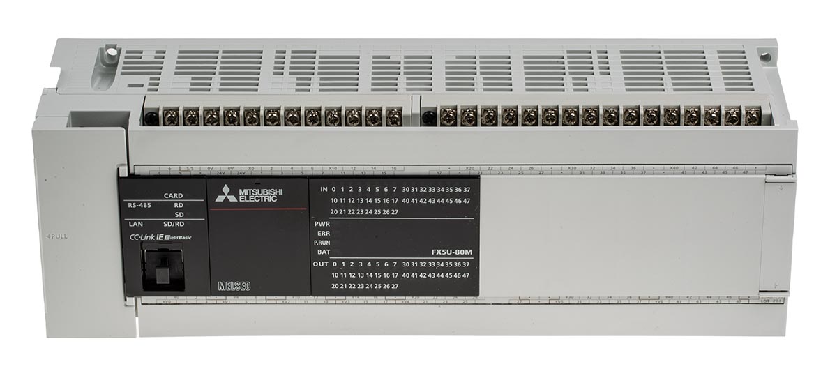 fx5u-80mtess Mitsubishi Electric FX5U Series PLC CPU, Relay Output, 40-Input, Sink Input