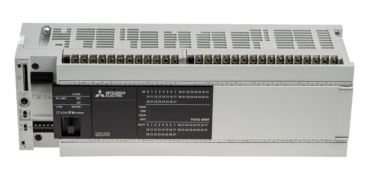 fx5u-80mtess Mitsubishi Electric FX5U Series PLC CPU, Relay Output, 40-Input, Sink Input