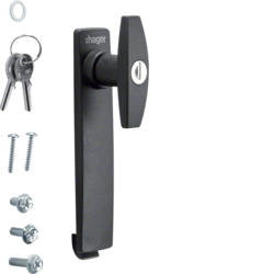 Hager Black Steel Locking Handle, T-Handle