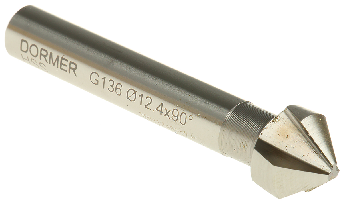 Dormer High Speed Steel Drill Bit, 12.4 mm Head, 3 Flute(s), 90 °, 1 Piece(s)