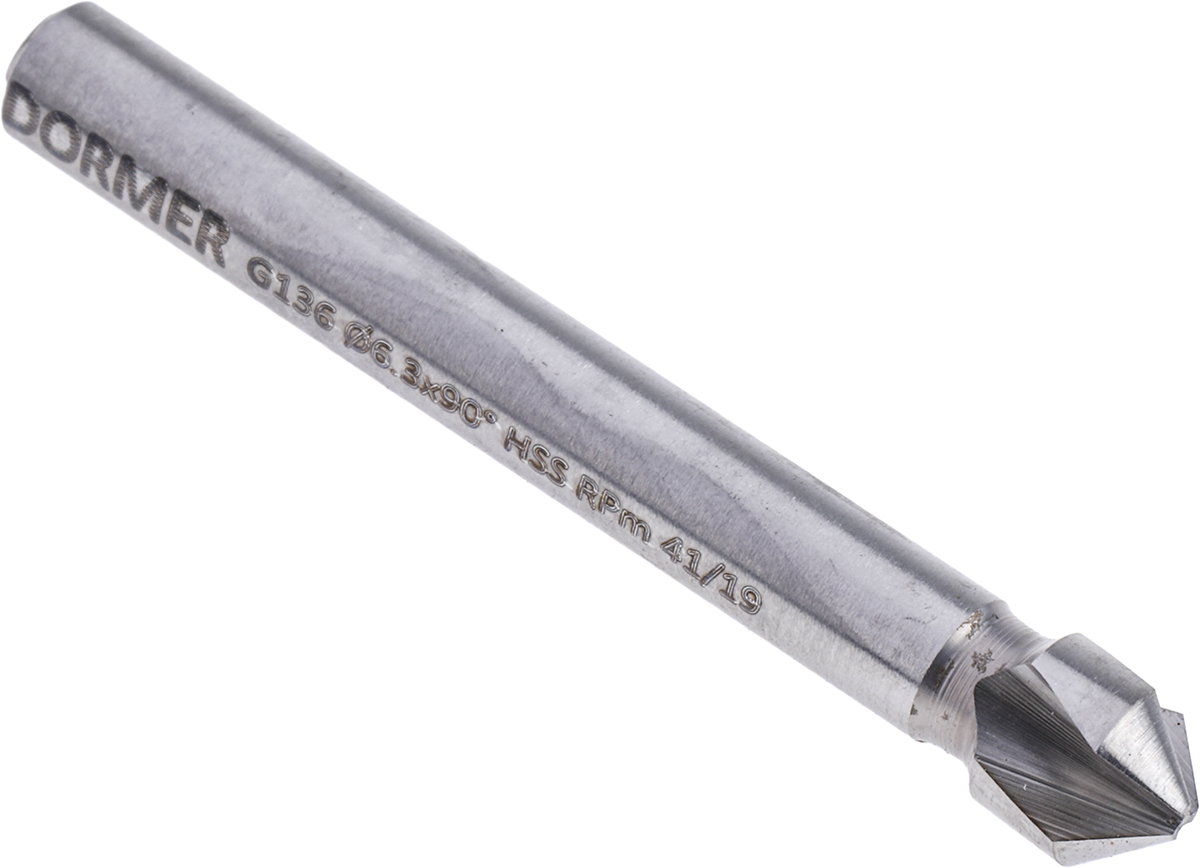 Dormer High Speed Steel Drill Bit, 6.3 mm Head, 3 Flute(s), 90 °, 1 Piece(s)