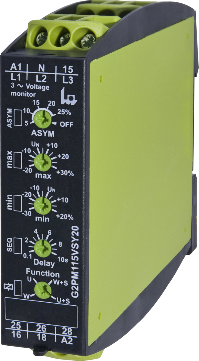 Tele Monitoring Relay, 3 Phase, DPDT, DIN Rail, 24V ac, 240 V ac