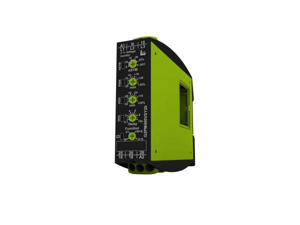 Tele Phase/Voltage Monitoring Relays, 3 Phase, 2 CO, DIN Rail