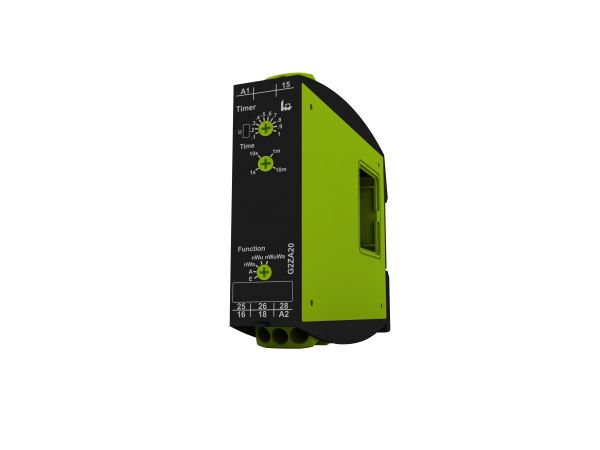 Tele GAMMA Series DIN Rail Timer Relay, 2-Contact, 12 V ac 12V ac, 400 V ac, 5-Function, 2 CO Switch Configuration