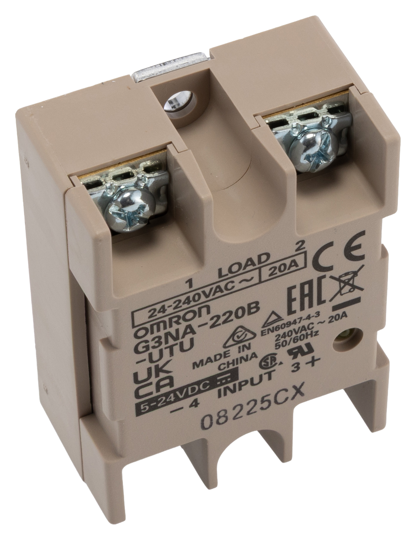 g3na-220b-utu-dc5-24 Omron G3NA Series Solid State Relay, 20 A Load, Surface Mount, 240 V ac Load, 4V ac Control