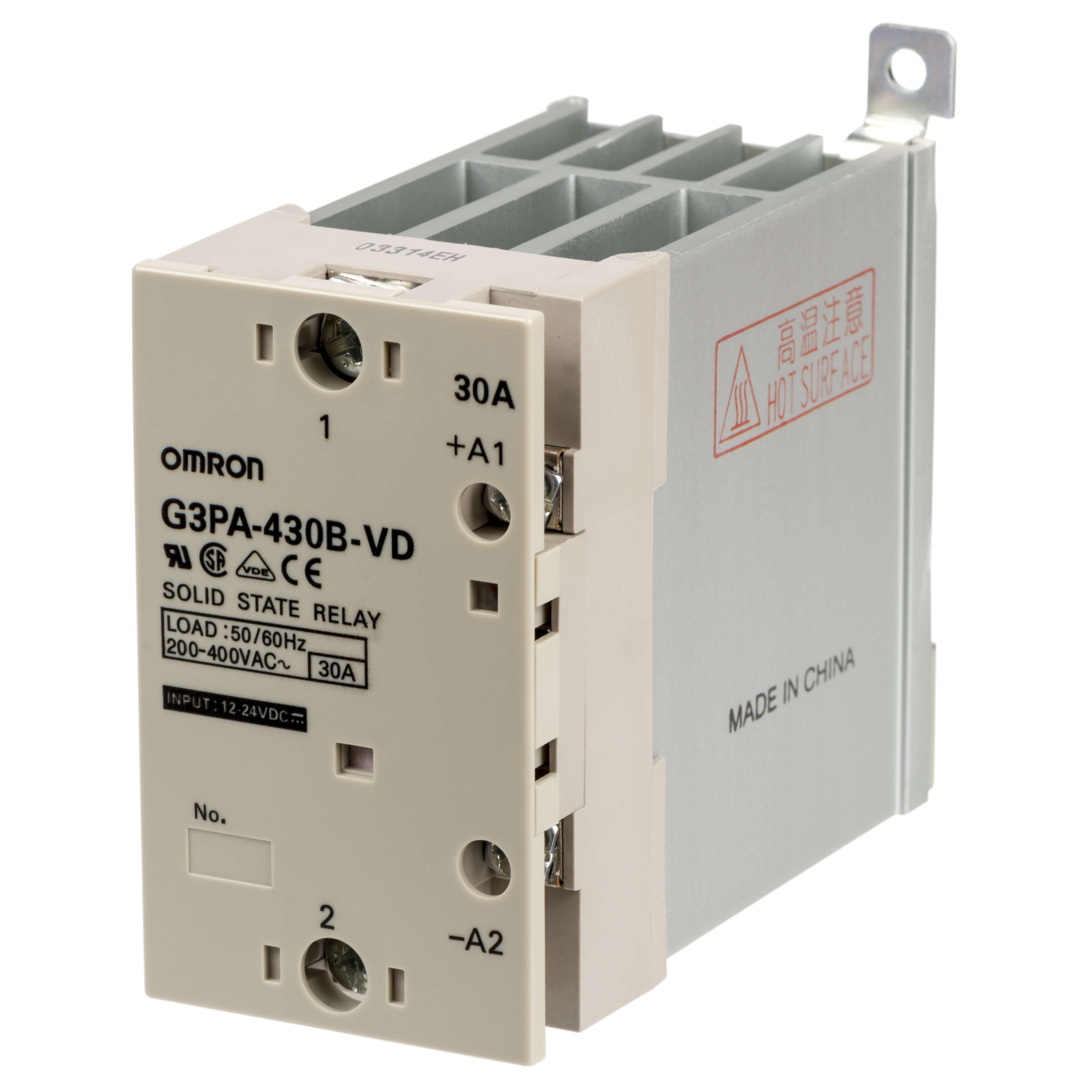 Omron G3PA Series Solid State Relay, 30 A Load, DIN Rail Mount, 440 V ac Load, 30V Control