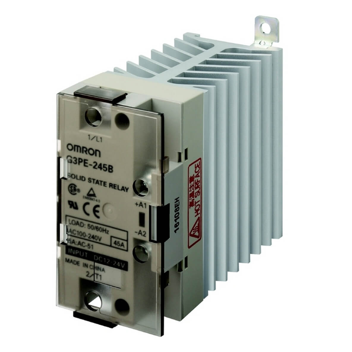 Omron G3PE-235B 12-24VDC Series Solid State Relay, 35 A Load, Screw, DIN Rail Mount, 264 V ac Load, 24V dc Control