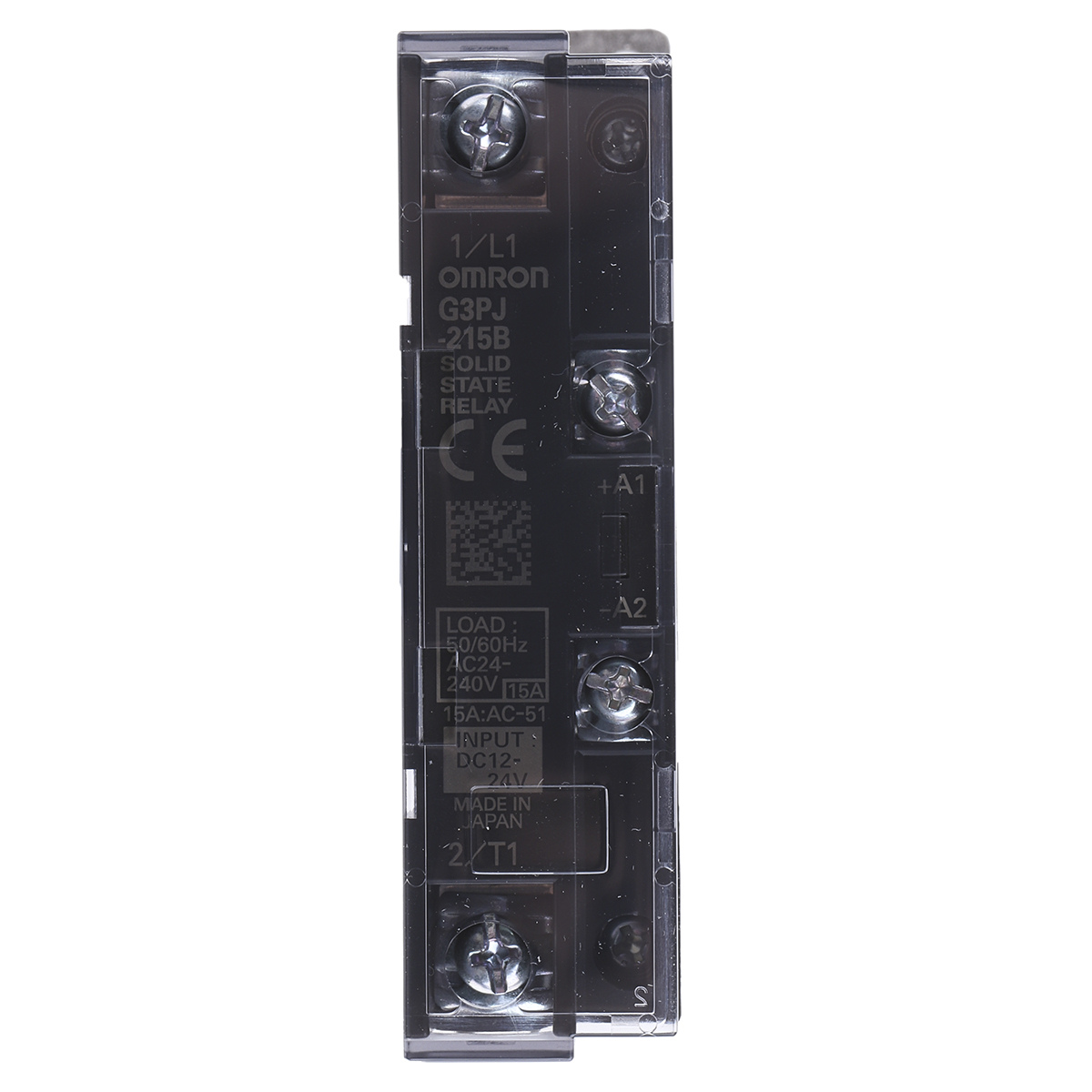 g3pj-215b-dc12-24 Omron G3PJ Series Solid State Relay, 15 A Load, DIN Rail Mount, 264 V ac Load, 24V dc Control
