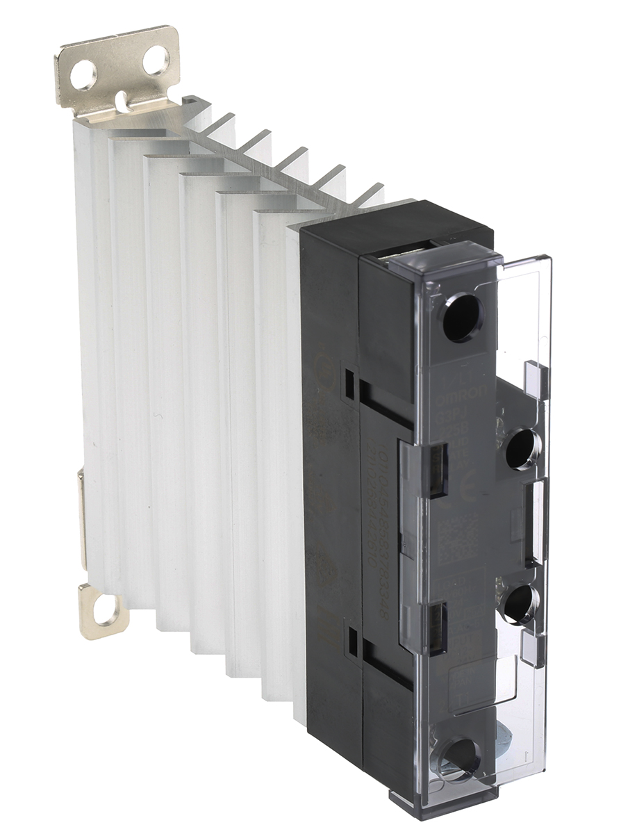 g3pj-225b-dc12-24 Omron G3PJ Series Solid State Relay, 25 A Load, DIN Rail Mount, 264 V ac Load, 24V dc Control