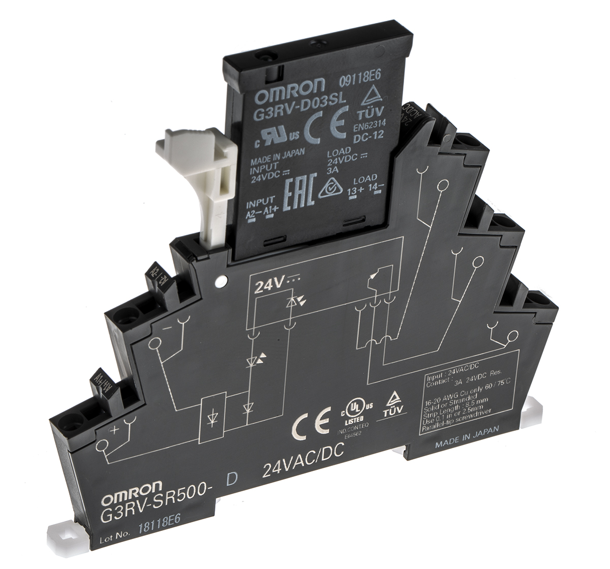 Omron G3RV-SR Solid State Interface Relay 440V ac Push-in